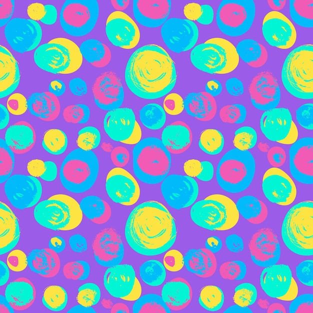 Vector colorful seamless ellipses vector pattern
