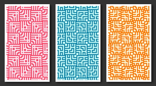 Colorful seamless geometric pattern abstract background. maze mosaic pattern.