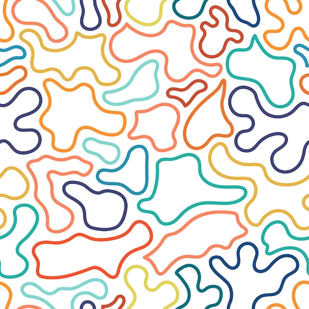 Colorful seamless pattern in doodle style endless background