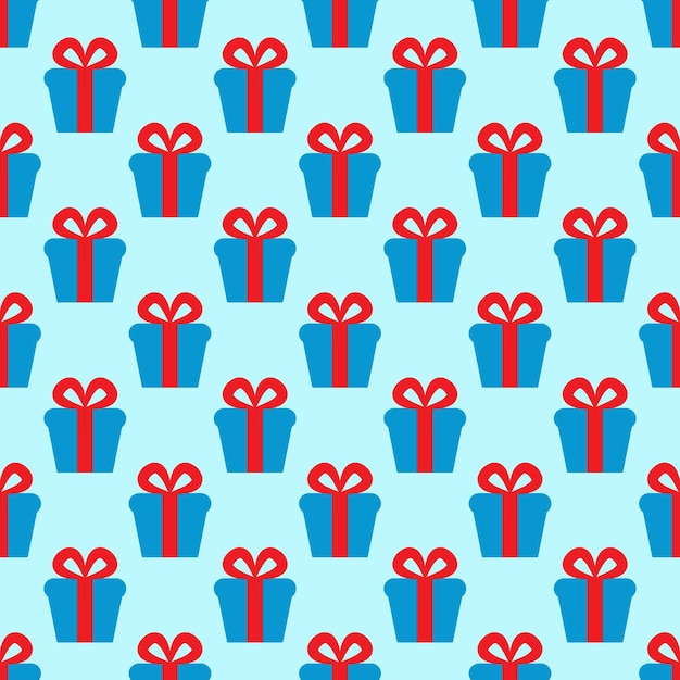 colorful seamless pattern of giftbox for web sites wrapping printing postcards winter christmas and new year concept