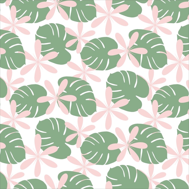 Colorful seamless pattern in trendy pale hues with hand drawn elements on a transparent background