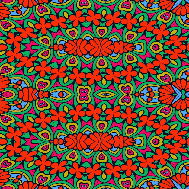 Colorful seamless pattern with a flower pattern