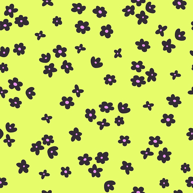 작은 꽃으로 다채로운 원활한 패턴