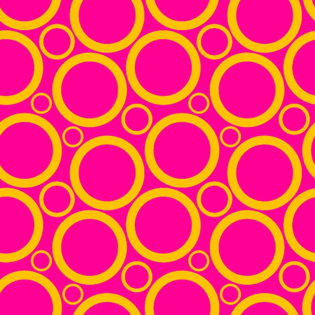 Colorful seamless pattern with round geometrical shapes, rings, circles. Wrapping paper, background.