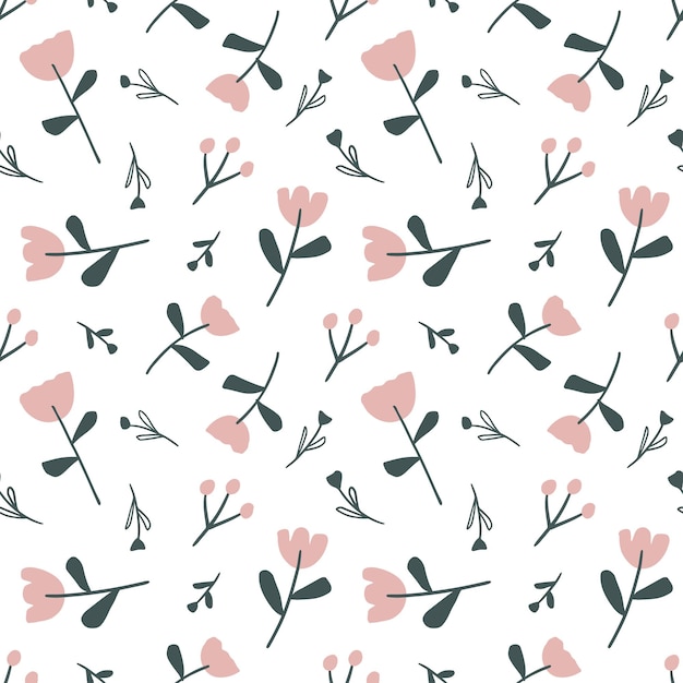 Colorful seamless vector pattern with rose flower on the background