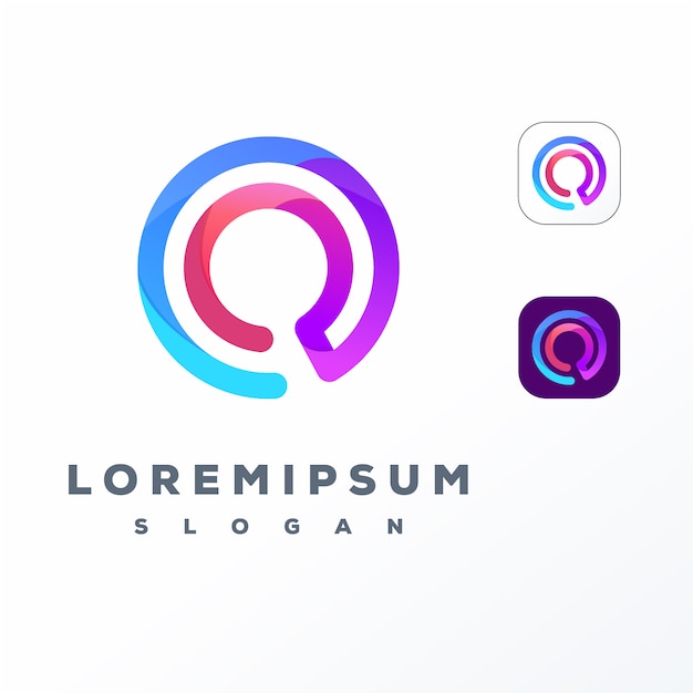 Colorful search logo design