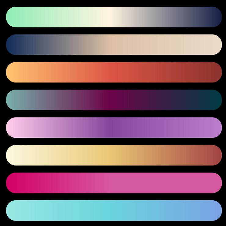 a colorful series of different colored stripes are shown