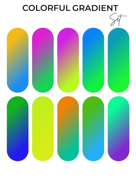 a colorful series of nails with the number 7 on them