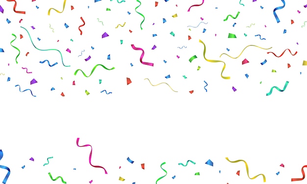 Vector colorful serpentine and confetti