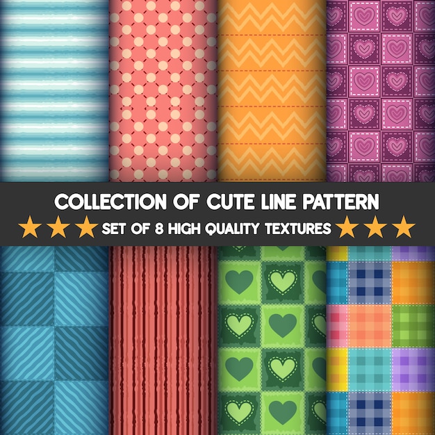 colorful set of patterns