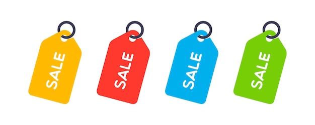 Colorful Set of Sale Tag Labels