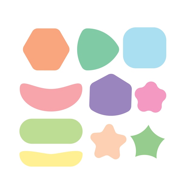 Vector colorful shape collection