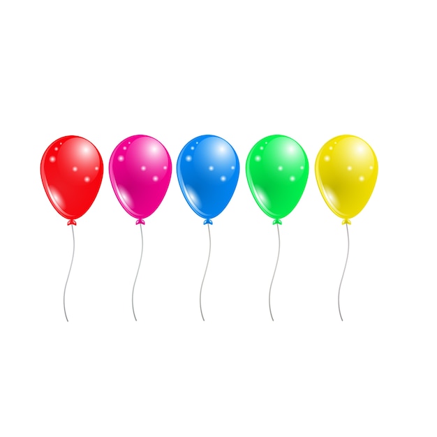 Colorful shiny balloons.