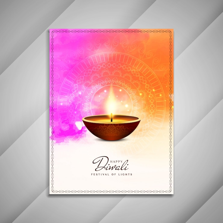 Вектор абстрактная брошюра с богатым дизайном diwali