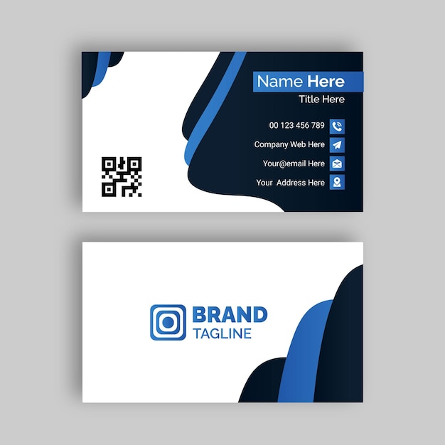 Colorful Simple minimal Luxury smart Clean style modern Company business card design template