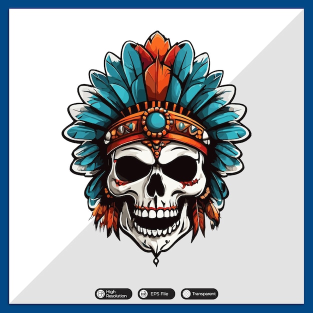 Colorful skull vector tshirt design