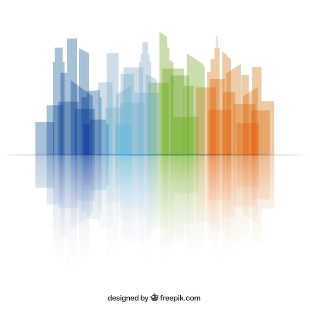 Vector colorful skyline