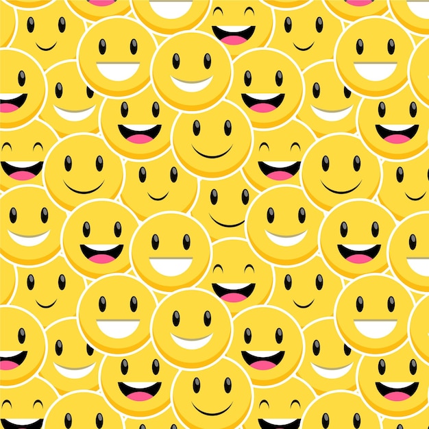 Modello di emoticon sorriso colorato