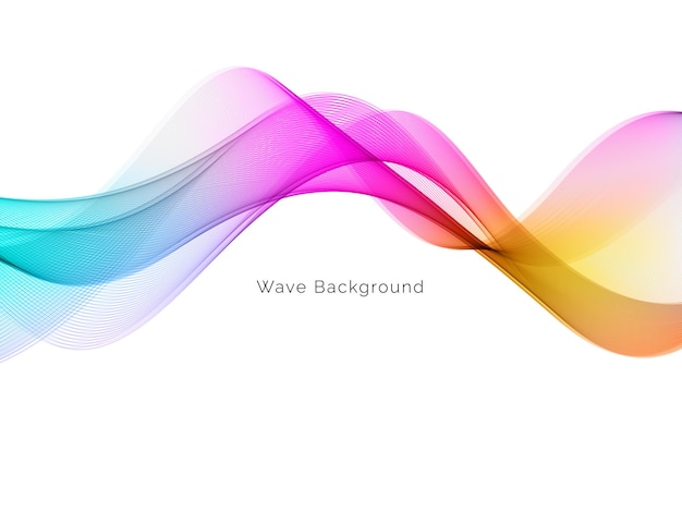 Colorful smoke wave design modern background