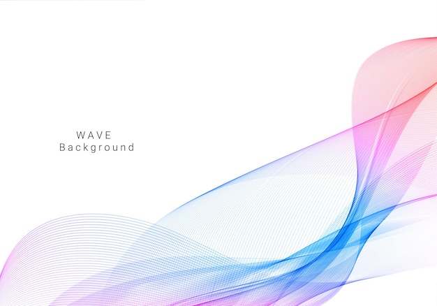 Colorful smoke wave design modern background