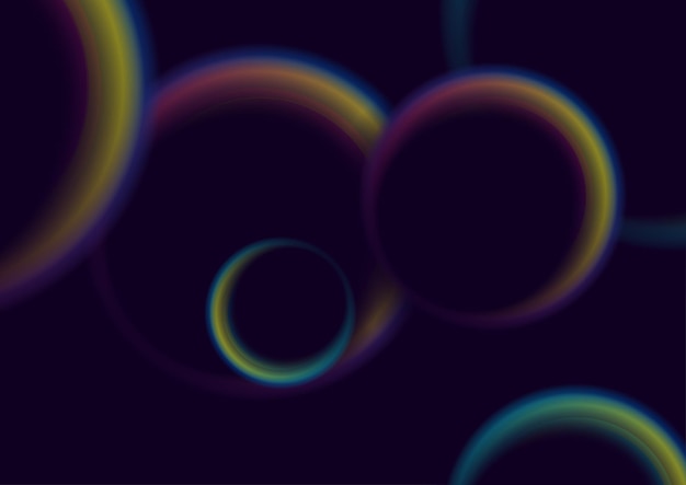 Colorful smooth galaxy circles abstract background