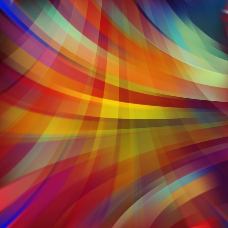 Vector colorful smooth light lines background autumn colors vector illustration