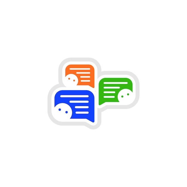 Colorful Social Media Chat Logo Design