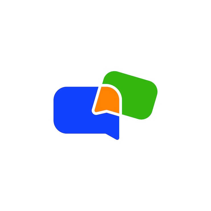 Vector colorful social media chat logo design