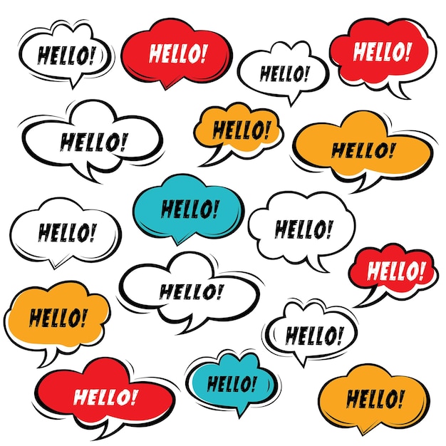 Colorful speech bubbles vector illustration