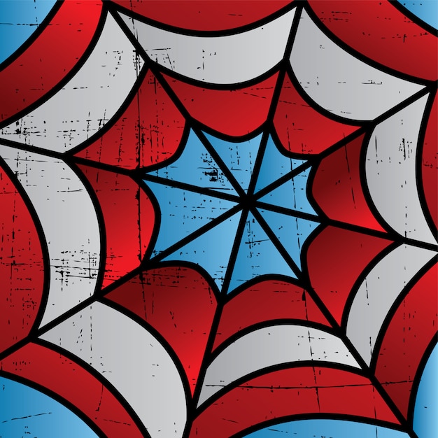 colorful spider web art theme vector art illustration