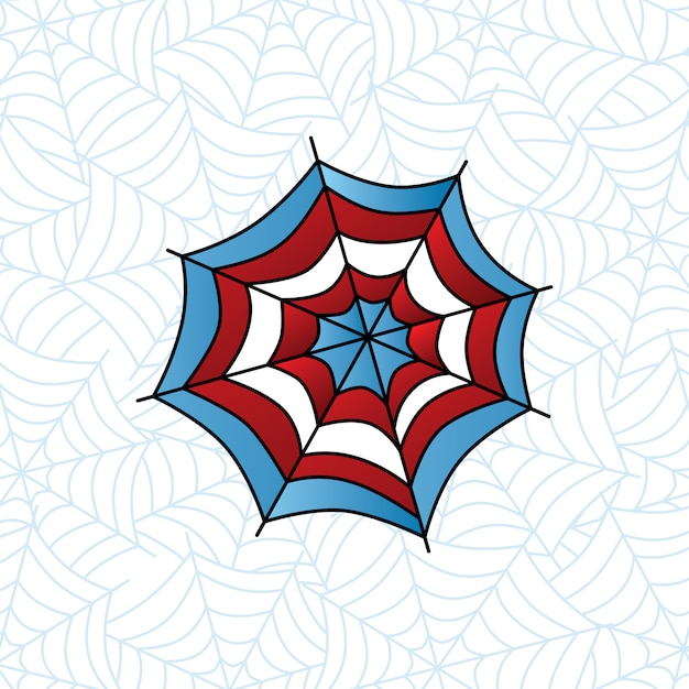 Illustrazione di arte di vettore di tema di arte di ragno colorato web