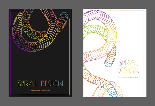 A colorful spiral A design template for the design of a cover banner poster Composition for interior design decor and creative ideas