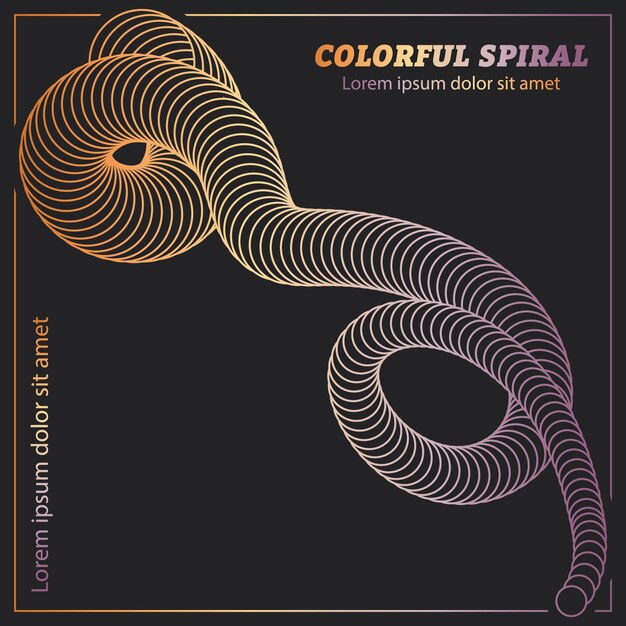 A colorful spiral A design template for the design of a cover banner poster A luxurious composition for interior design decorations and creative ideas