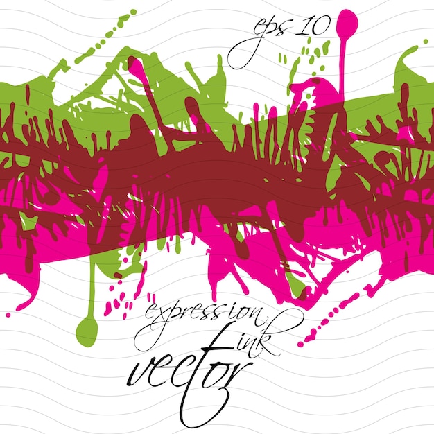 Colorful splattered web design repeat pattern, art ink blob, multilayered paintbrush drawing. bright graffiti expressive seamless background, eps10.