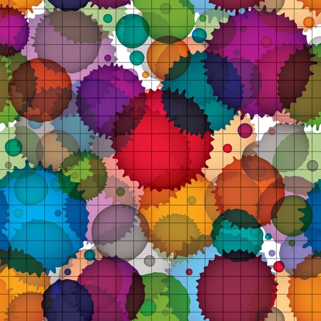 colorful splattered web design repeat pattern, overlay art ink blob, paintbrush drawing. bright graffiti seamless background, eps8.