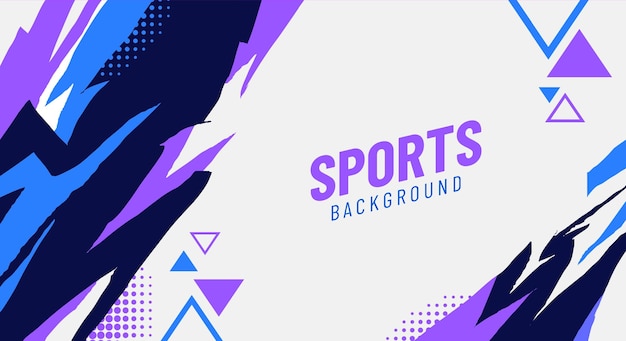 Vector colorful sports background in abstract shapes
