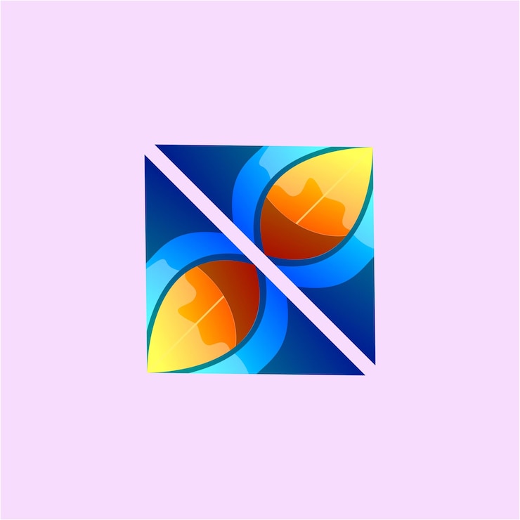Vector colorful square geometric logo