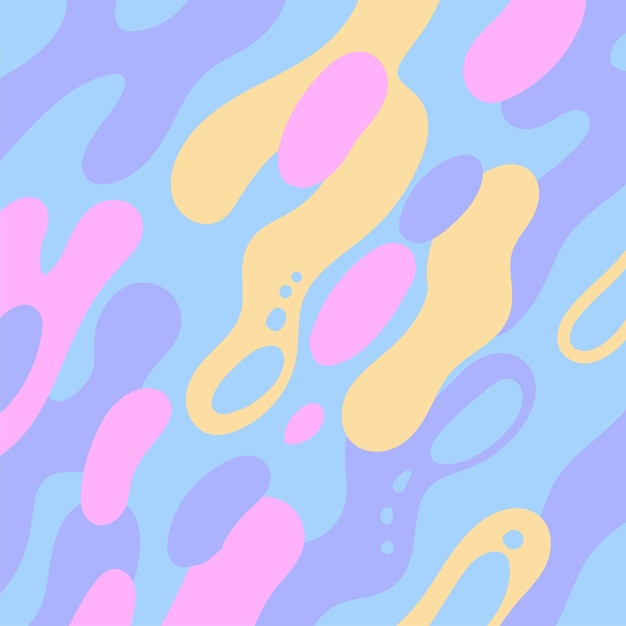 カラフルな正方形の液体の背景イラスト