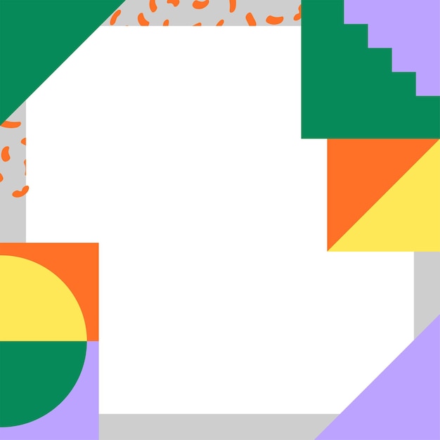 A colorful square with a white square in the middle.