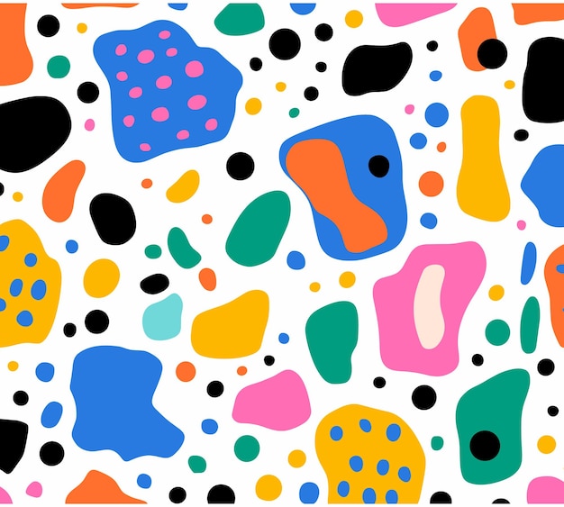 colorful squares and shapes a seamless pattern with dots and dots bold lines and shapes