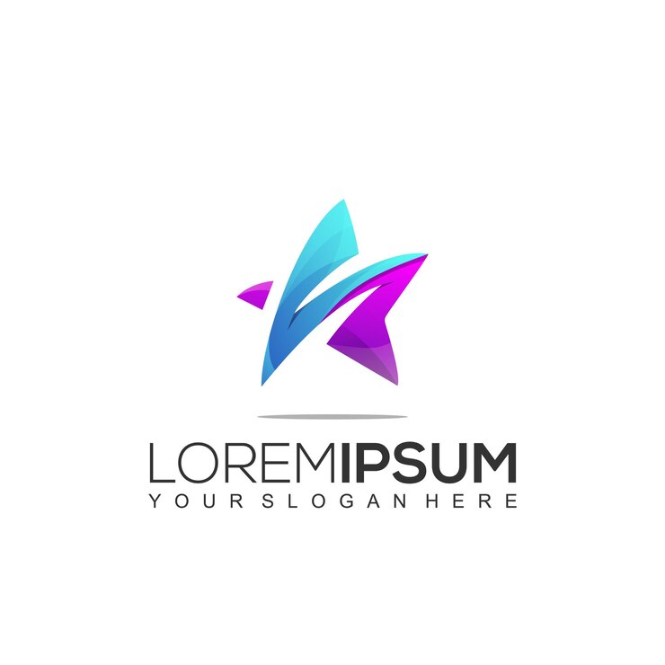 वेक्टर colorful star logo design template
