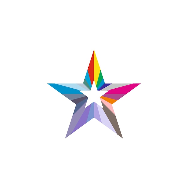 Vector colorful star logo