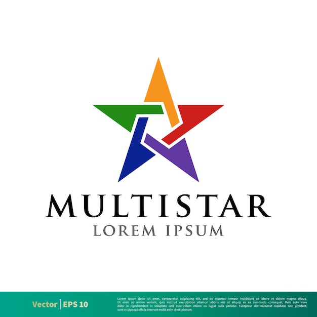 Colorful Star Vector Icon Logo Template Illustration Design Vector EPS 10