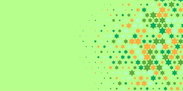 다채로운 별 추상 일러스트 배경 복사 공간과 함께 아름다운 배너