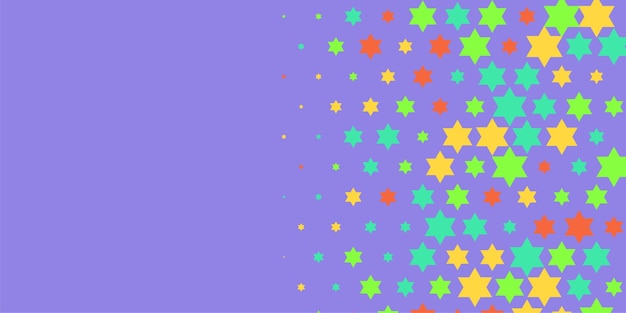 Colorful stars abstract illustration background beautiful banner with copy space