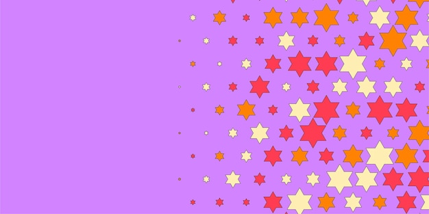 Colorful stars abstract illustration background beautiful banner with copy space