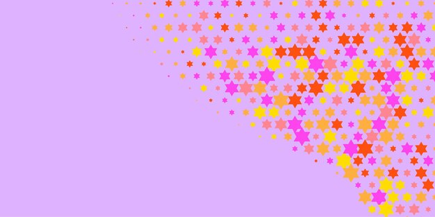 Colorful stars abstract illustration background beautiful banner with copy space