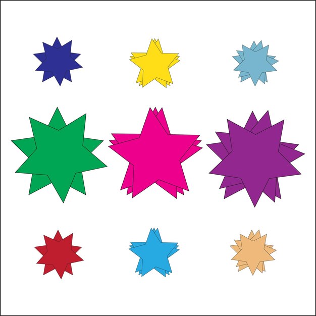 Vector colorful stars