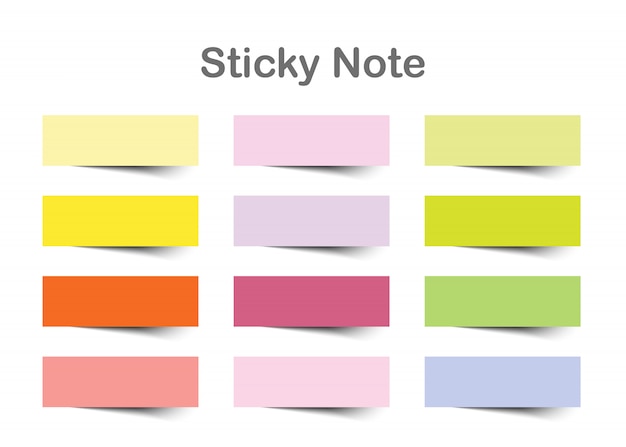 Illustrazione di note adesive colorate.