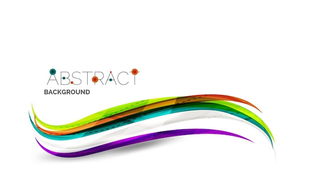 Vector colorful stripes wave composition business template